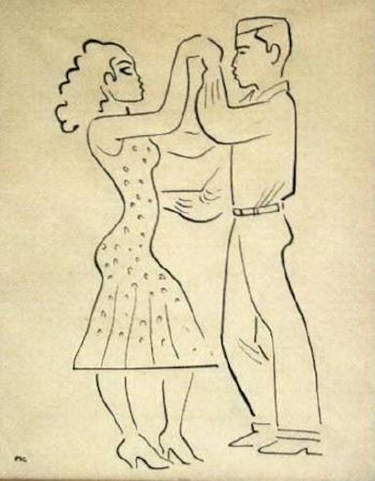 Two dancers, man and woman by Miguel Covarrubias
