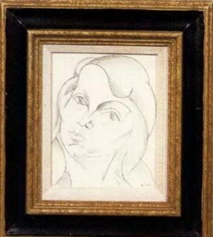 Cubist head of a woman by André Lhote