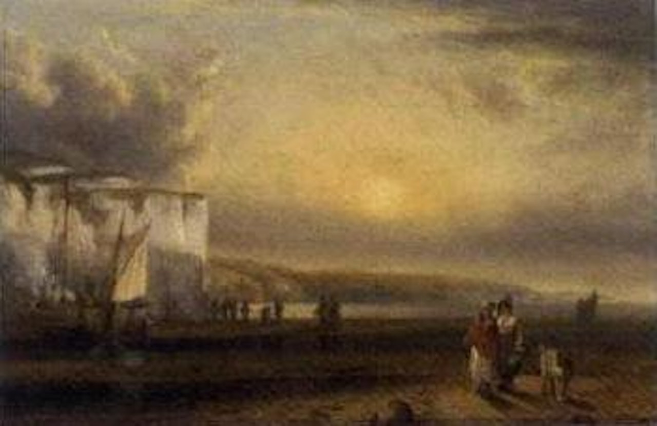 Gossiping on the foreshore on the Devonshire coast by Thomas Luny
