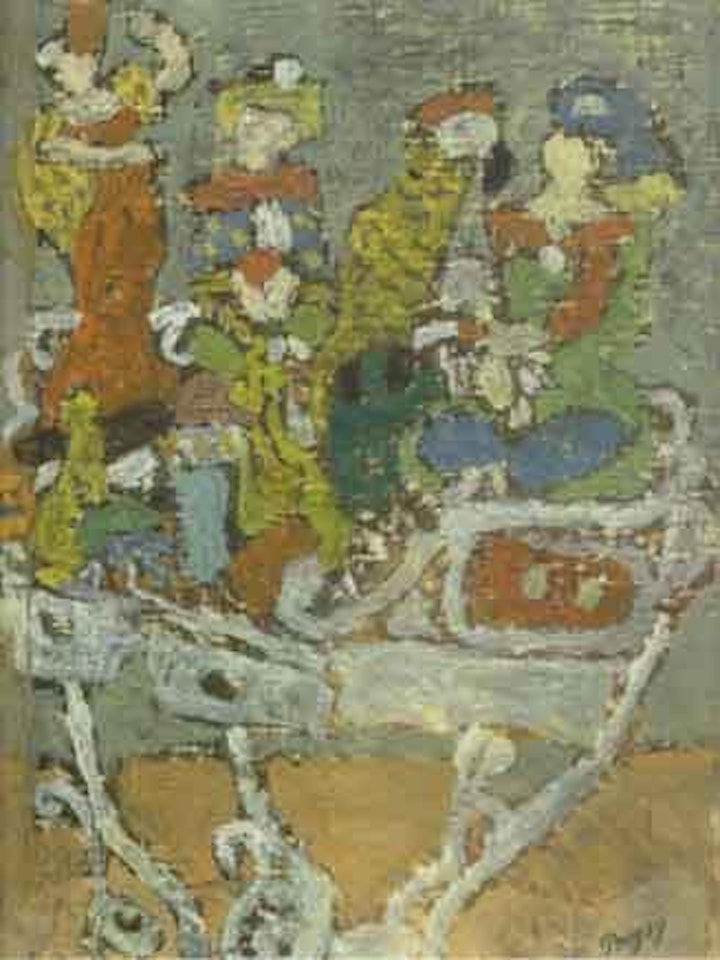 Gueridon blanc et bibelots by Jean Pougny