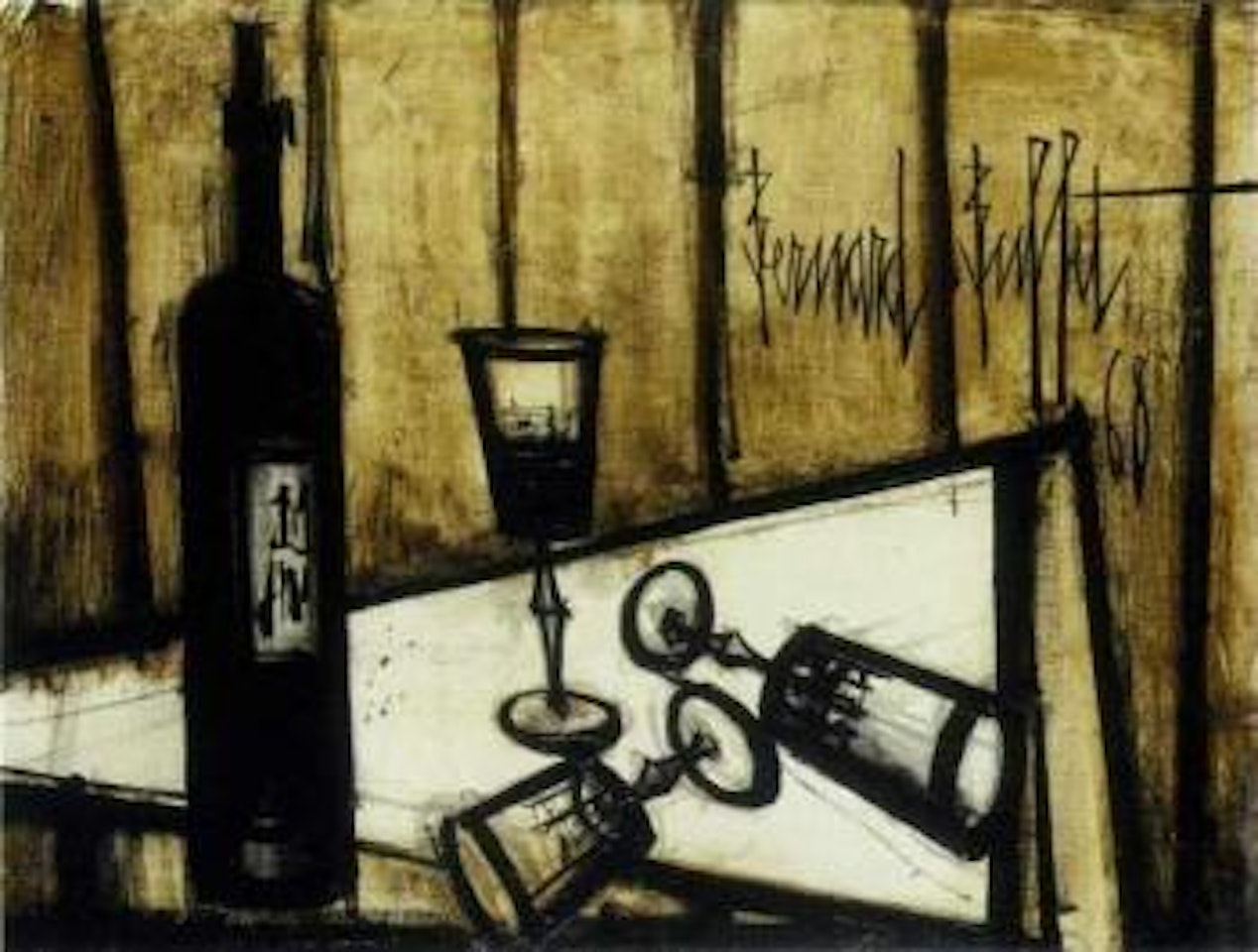 Nature morte aux verres by Bernard Buffet