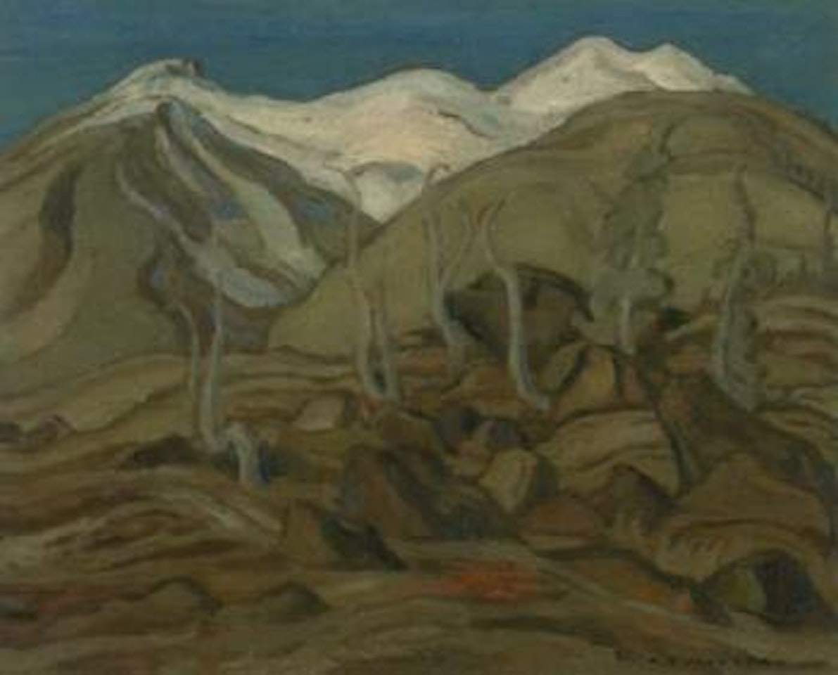 Hills at Kluene Lake, Alaska Highway by Alexander Young Jackson