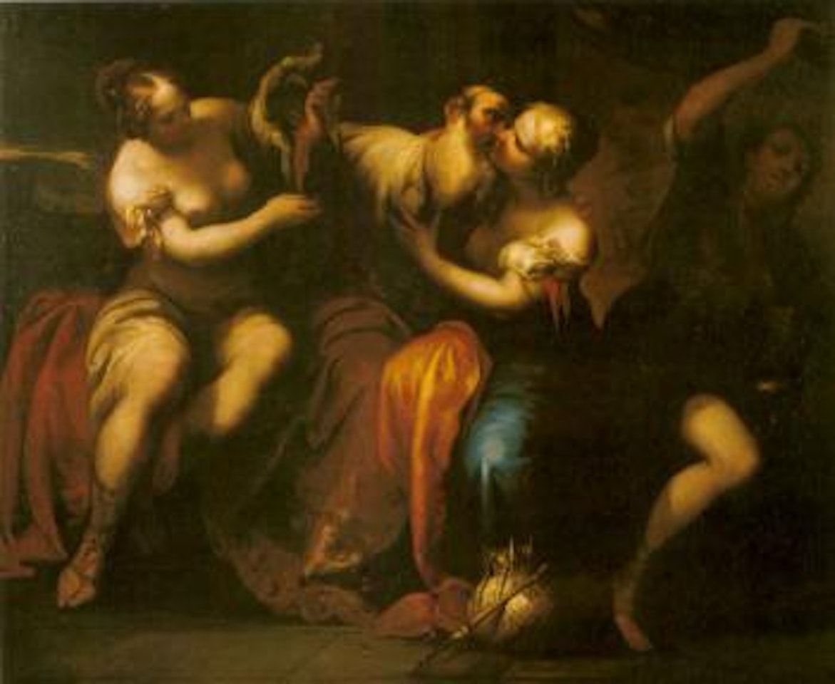 Lot and his daughters by Circle of Luca Giordano