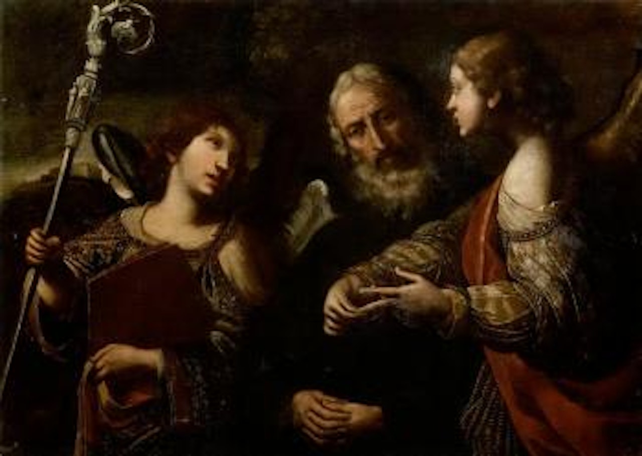 Saint Benedict and two angels by Florentine School