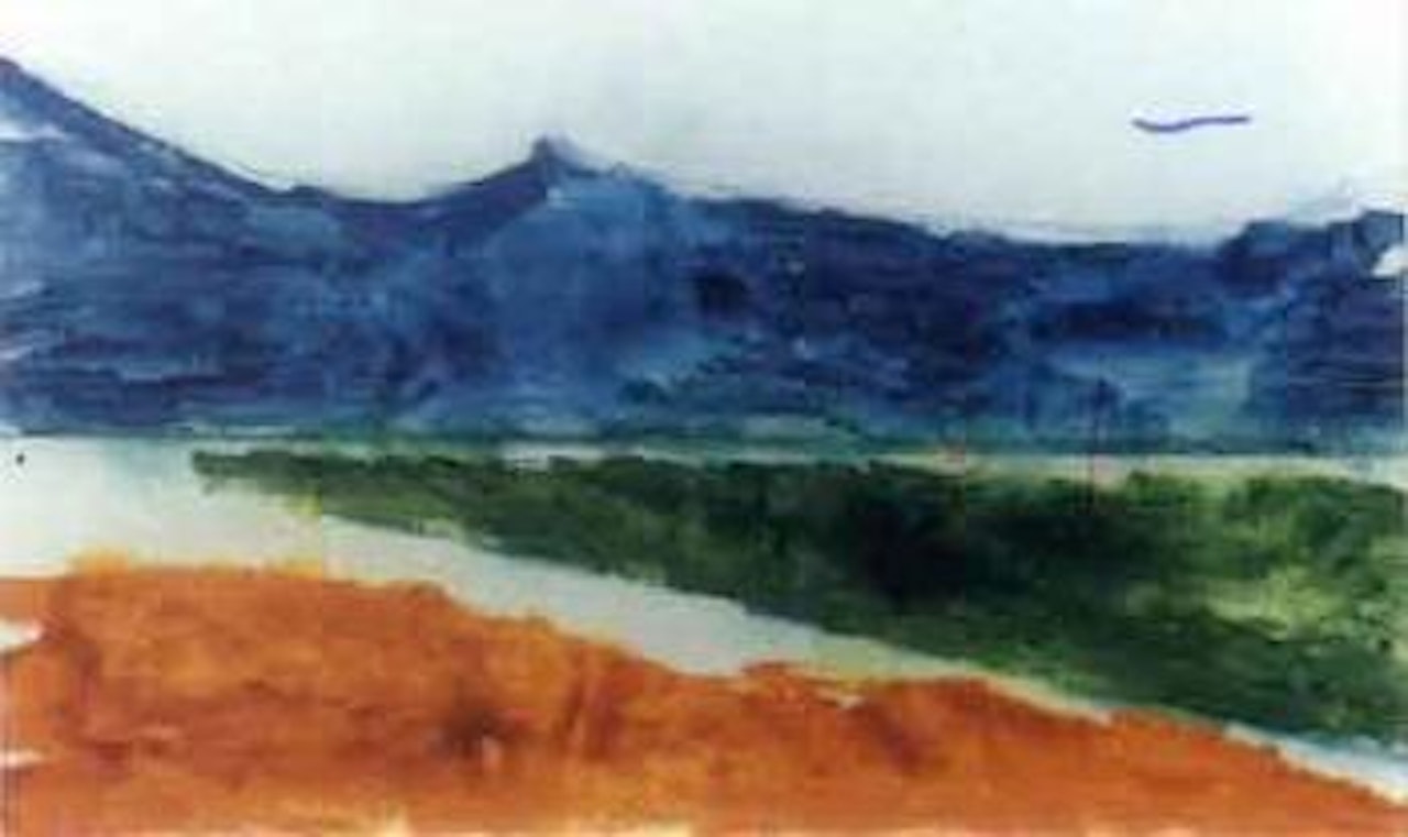 Anemic landscape by Mario Schifano