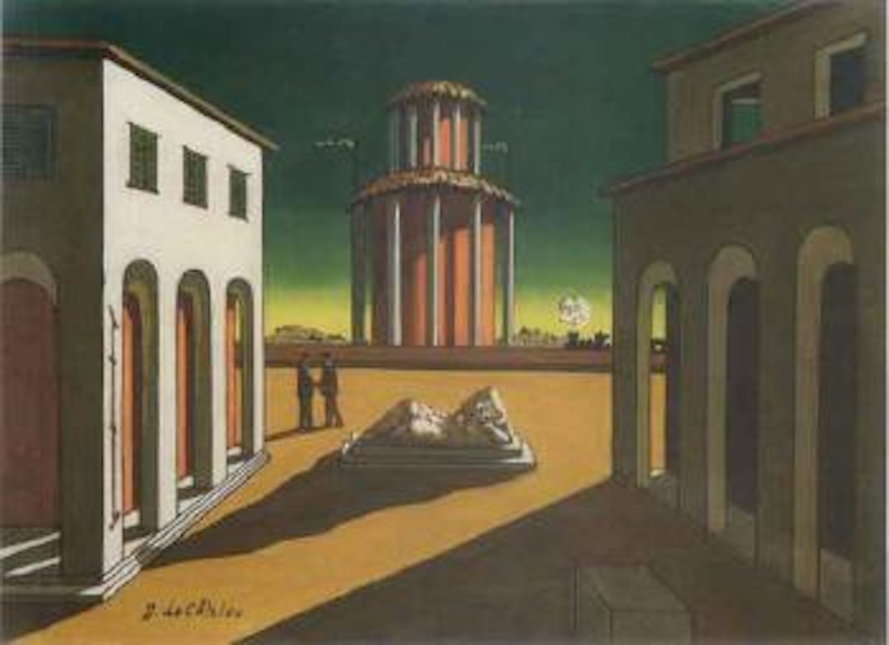 Italian square by Giorgio de Chirico