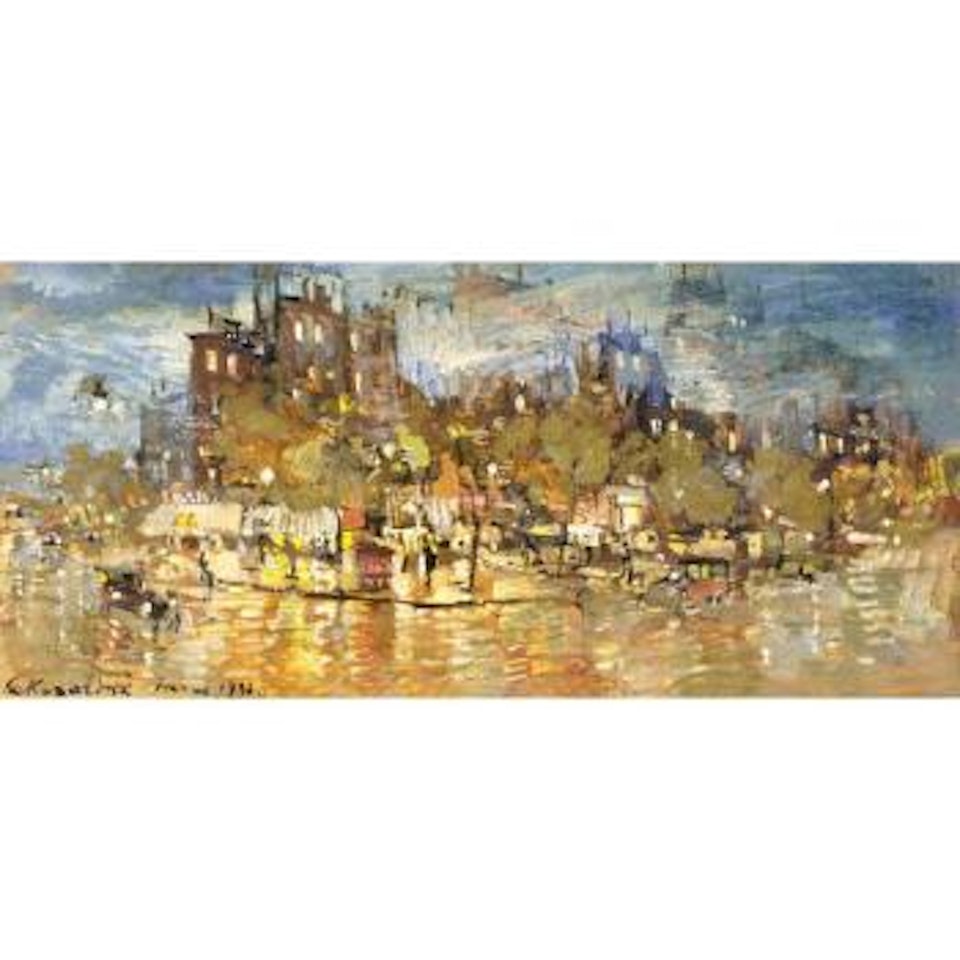 Paris at night by Konstantin Alekseevich Korovin