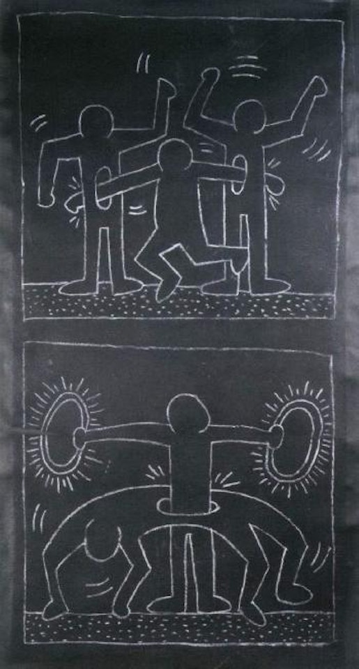 Subway drawing by Keith Haring