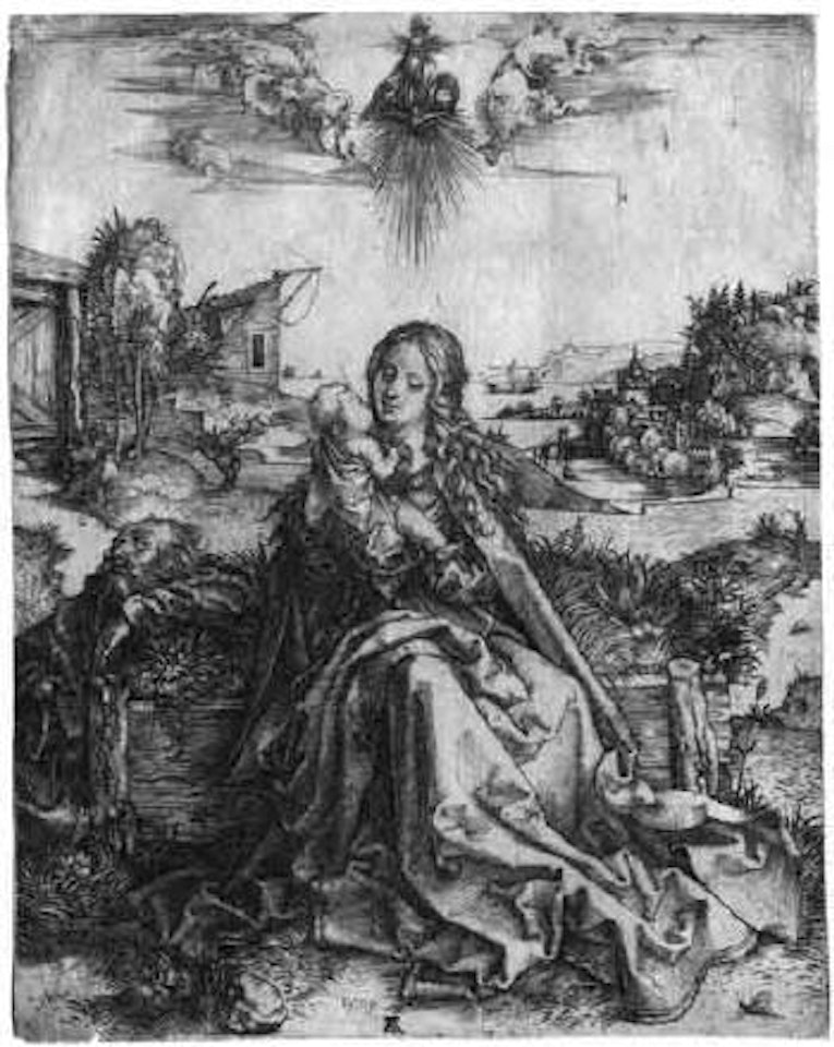 The Holy Family with scarecrow by Albrecht Dürer