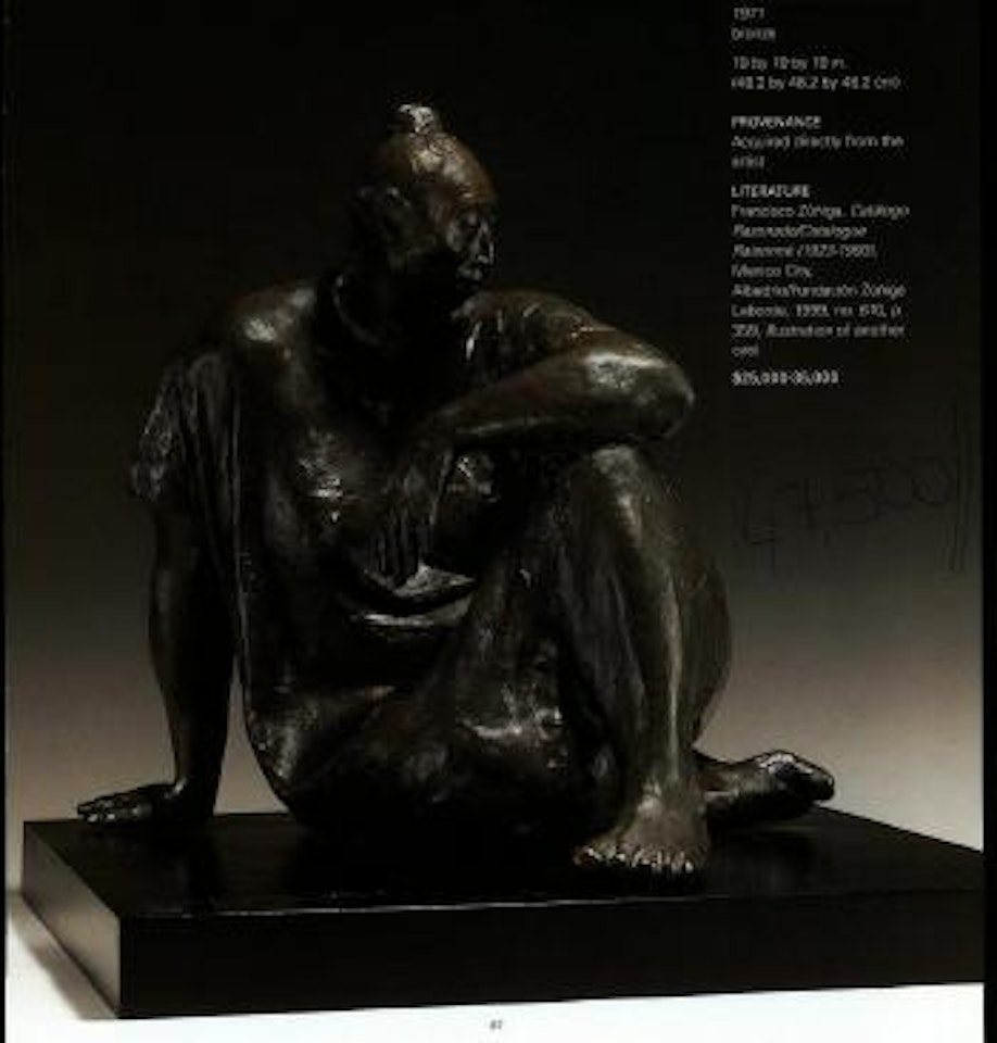 Seated woman by Francisco Zuñiga