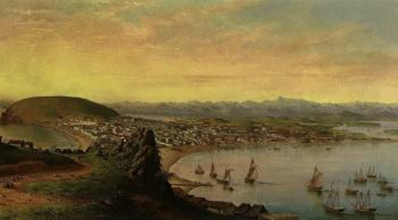 Mazatlan harbour by Mexican School