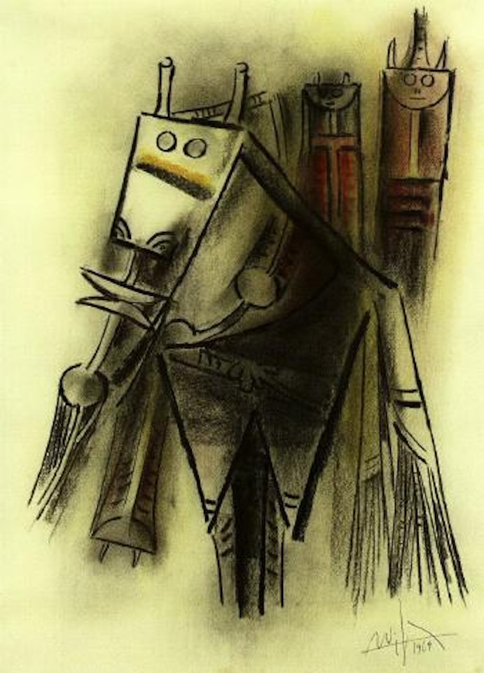 Three figures by Wifredo Lam