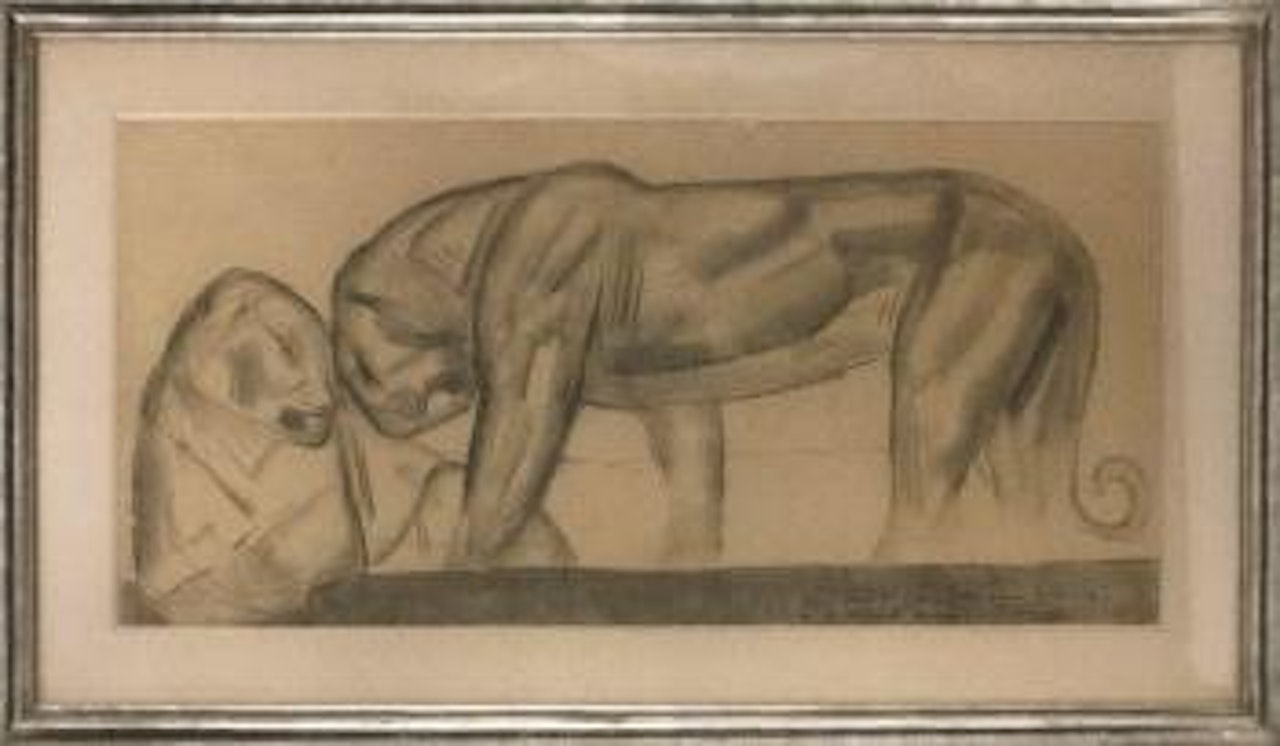 Deux lionnes by Paul Jouve