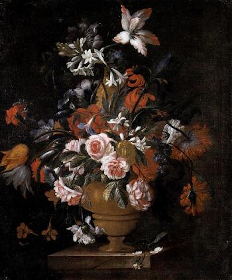 Still life with vase of flowers by Jean Baptiste Monnoyer