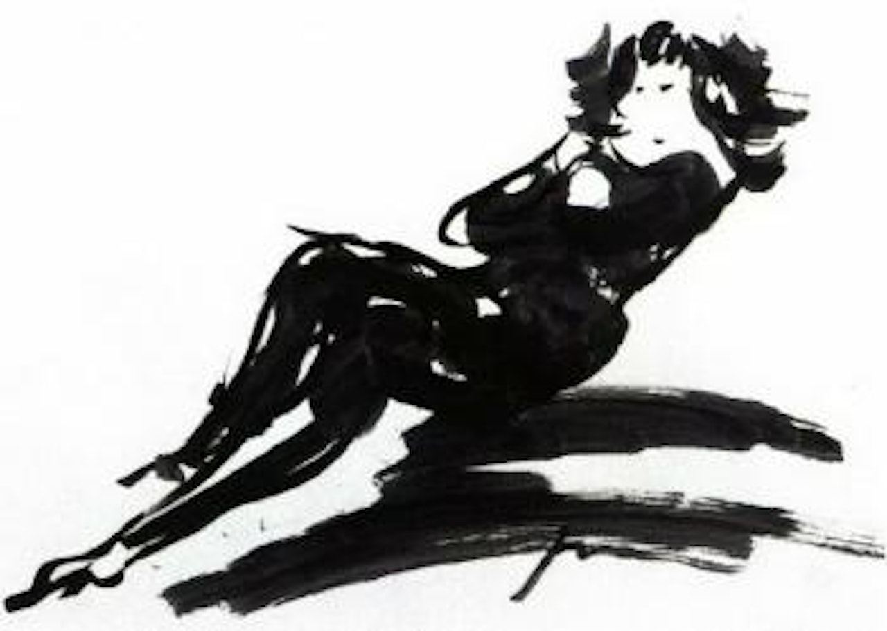 Female nude by Lucio Fontana