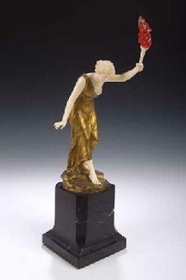 Art Deco Grecian with torch by Ferdinand Preiss