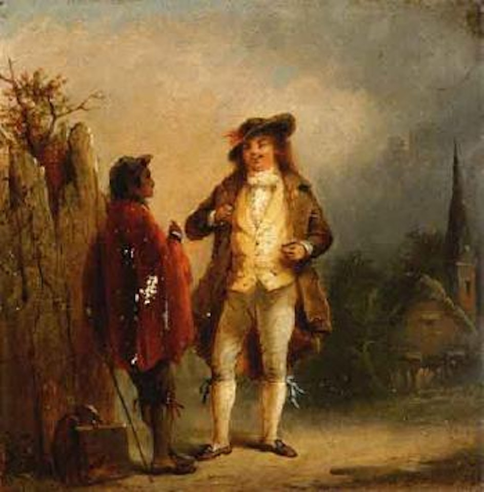 Paul, the art student, encounters the elegant model by Alfred Jacob Miller