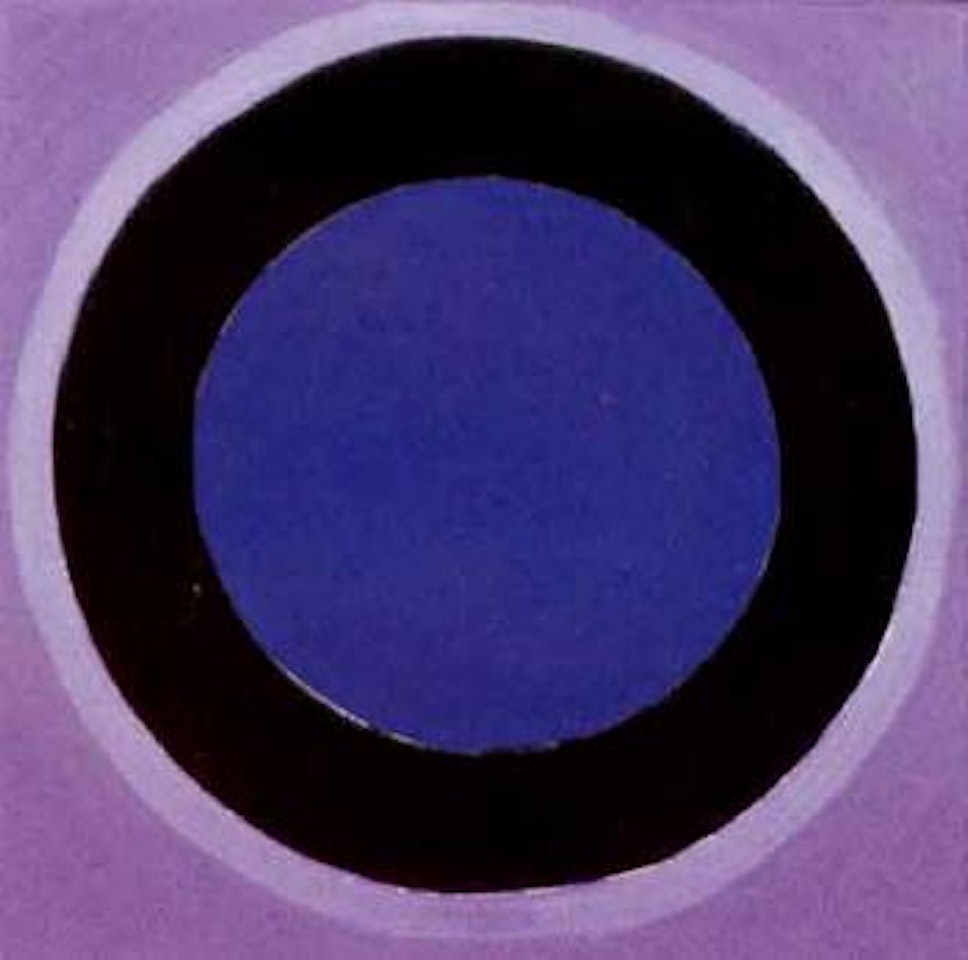 Blue, black and purple collage by Terry Frost