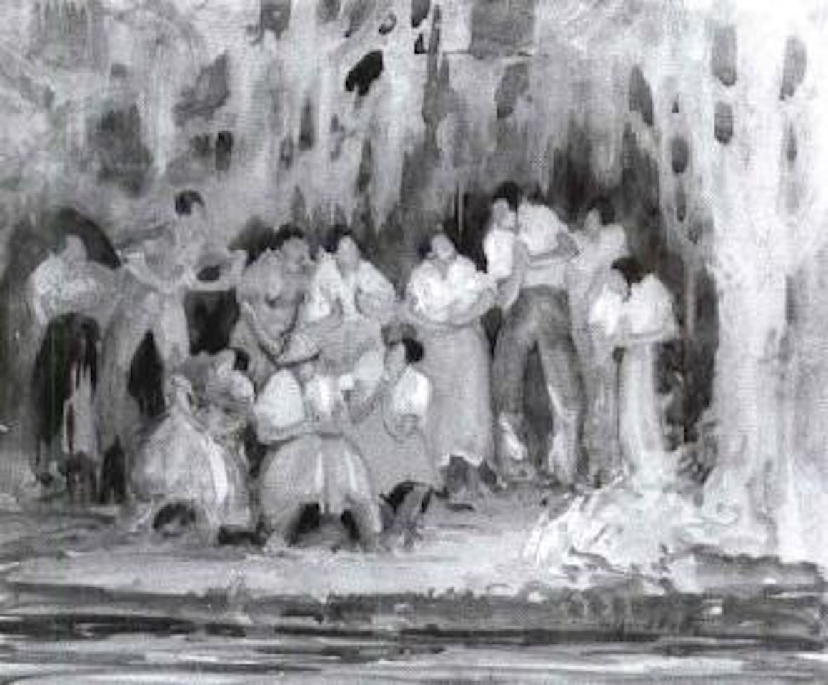 Around the campfire by Alfred Hutty
