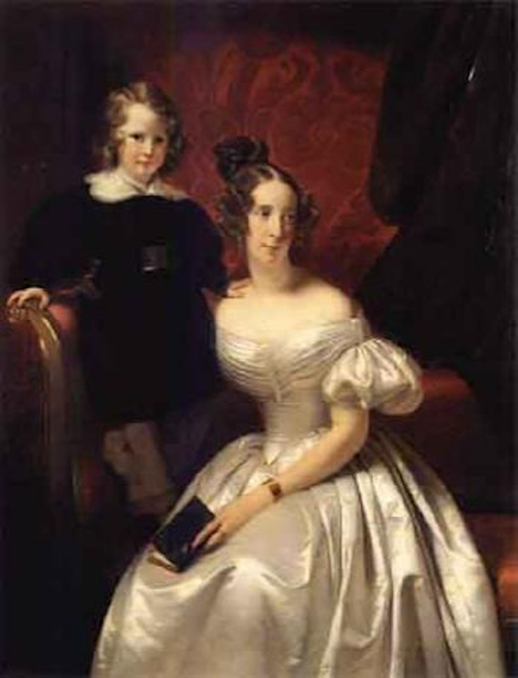 Portrait of Lady Menuhin's grandfather and great grandmother by Claude Marie Dubufe