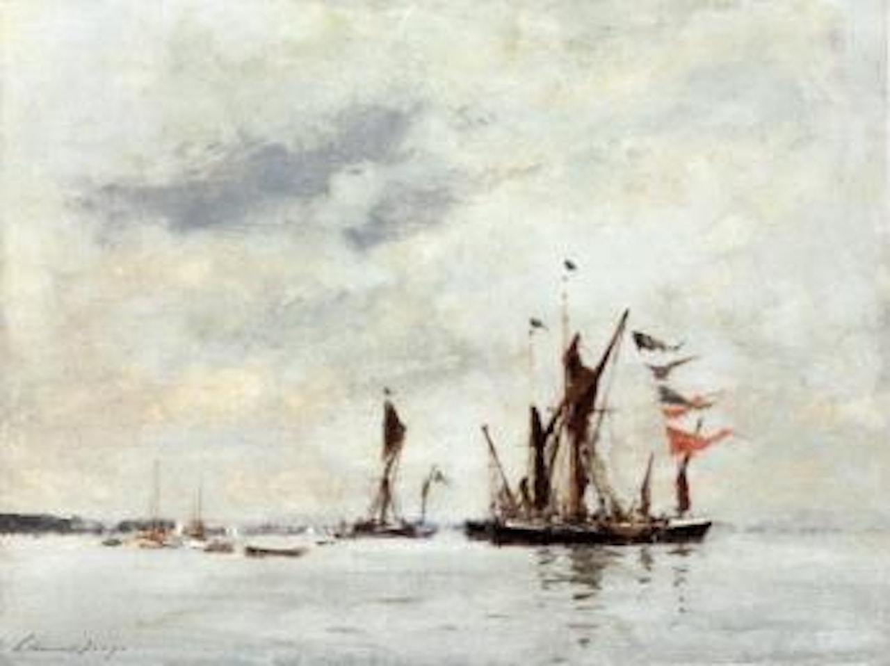 Winner of the barge race by Edward Seago