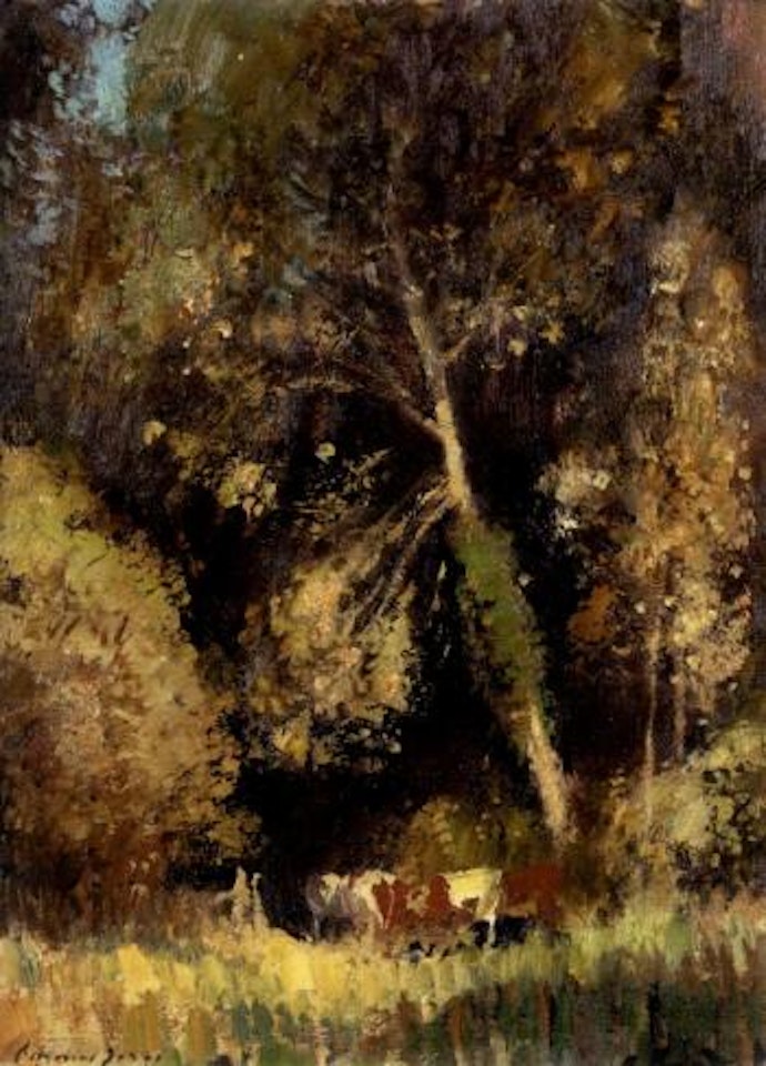 Trees and cattle by Edward Seago