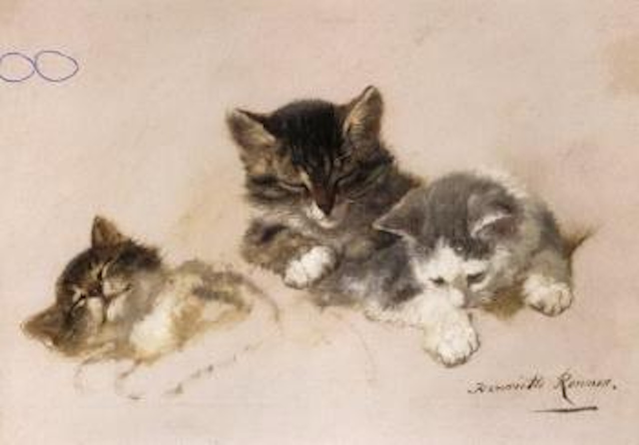Three little kittens by Henriette Ronner-Knip