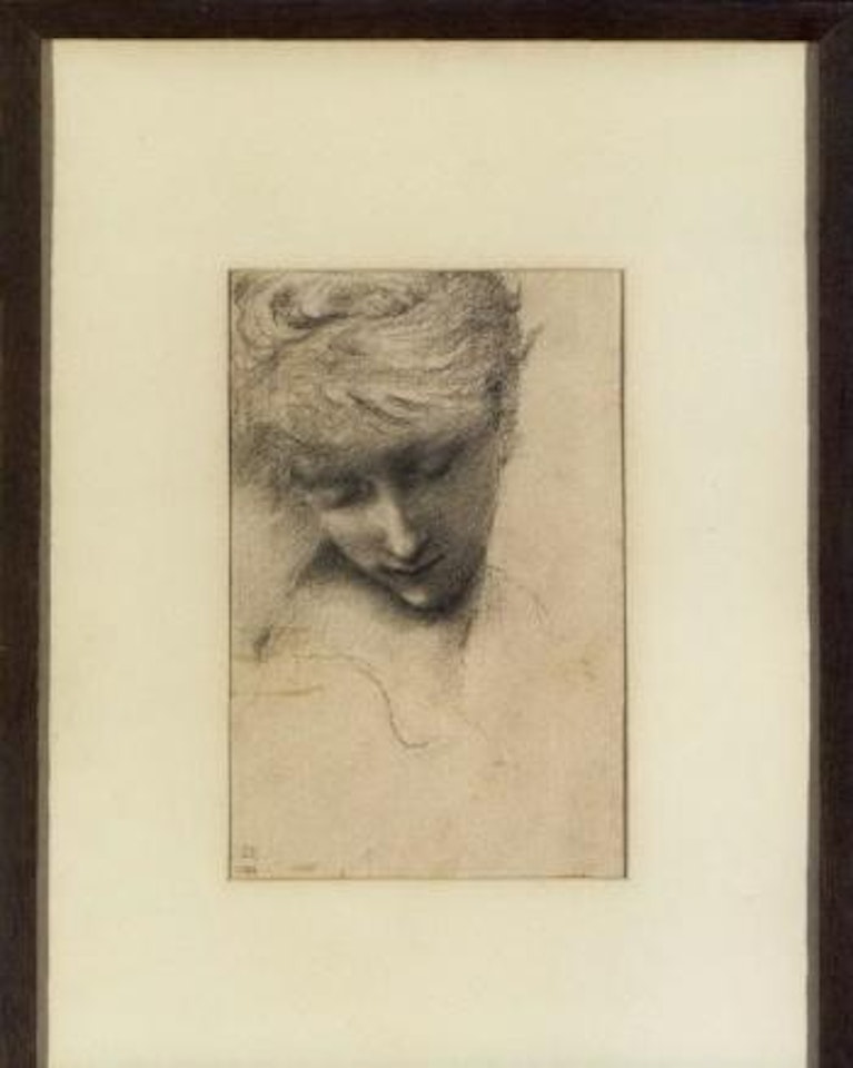 Study of the head of a young woman by Edward Coley Burne-Jones