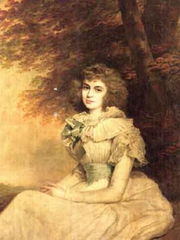 Portrait of Charlotte Louisa Paterson, seated in a woodland setting by Thomas Gainsborough
