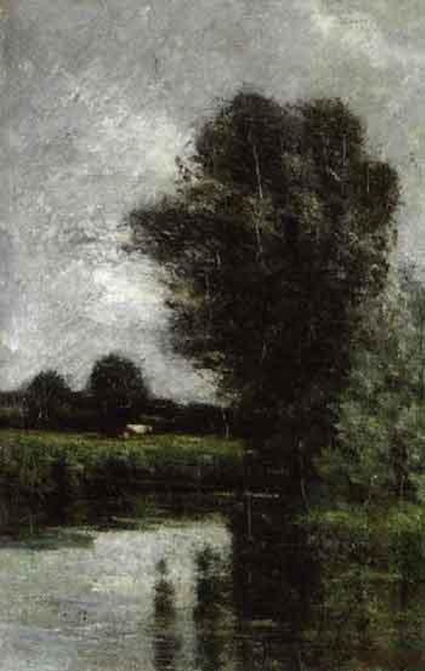 Landscape with waterway by Gustave Courbet