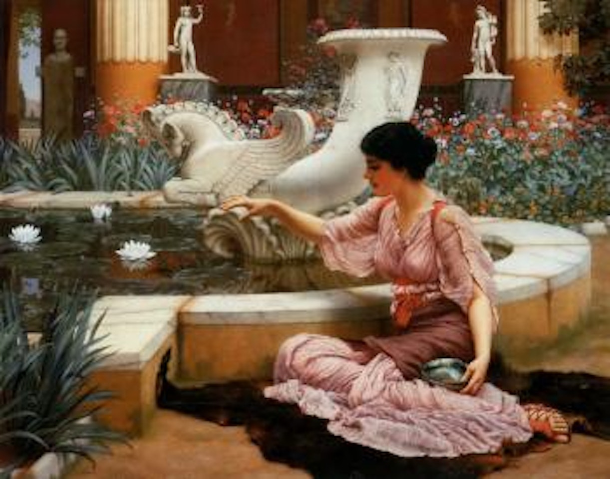 Pompeian garden by JOHN WILLIAM GODWARD, R.B.A.