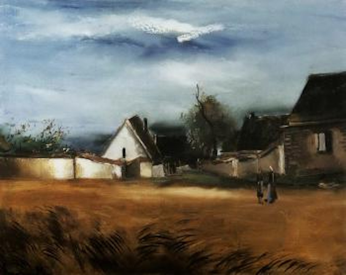 Deux paysannes devant une ferme by Maurice de Vlaminck