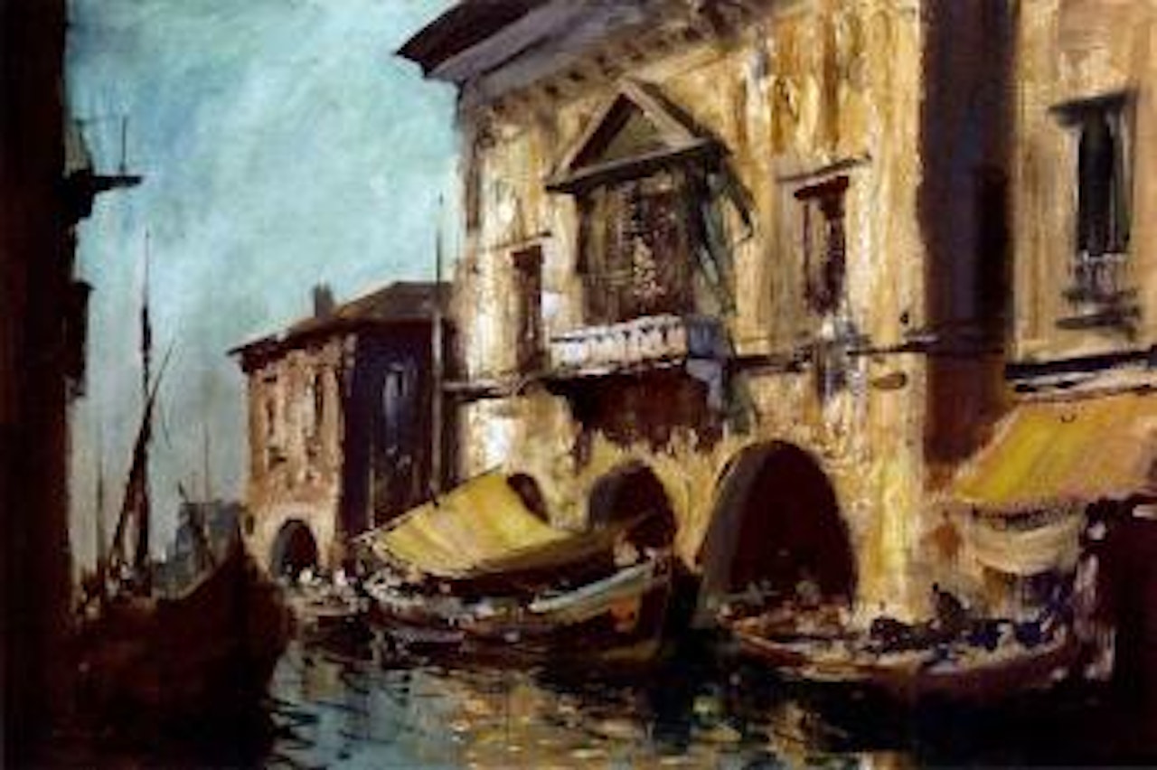 Canal scene, Choggia by Edward Seago