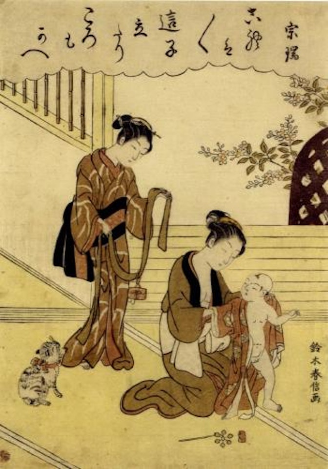 Mother and child by Suzuki Harunobu