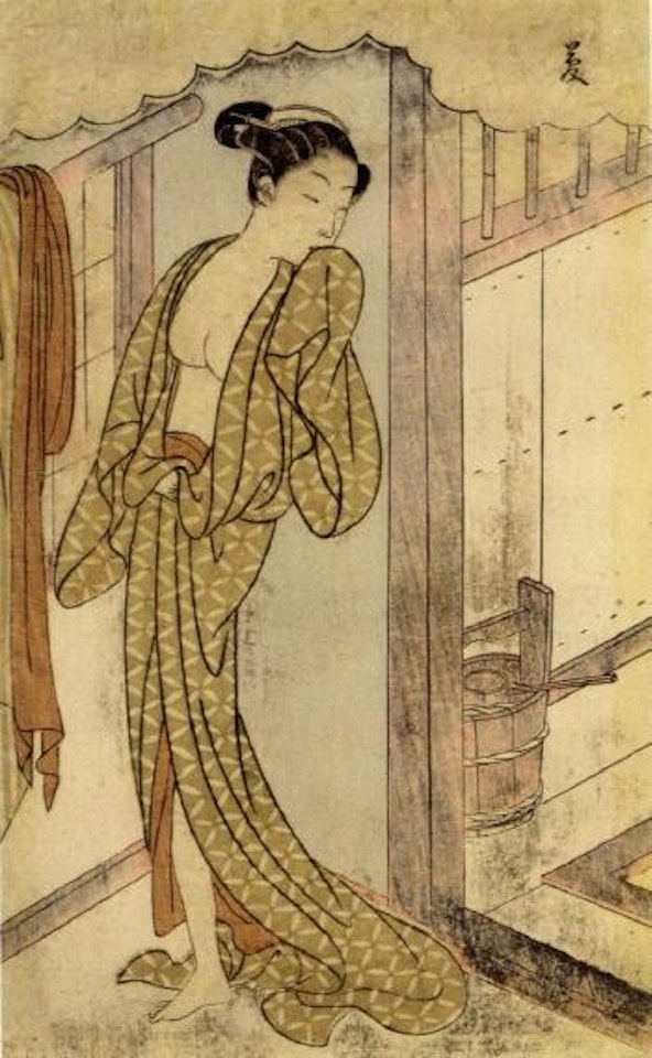 After her bath, the dream by Suzuki Harunobu