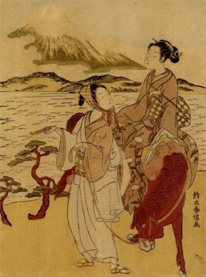 Parody of Ariwara No Narihira, the Eastern journey by Suzuki Harunobu