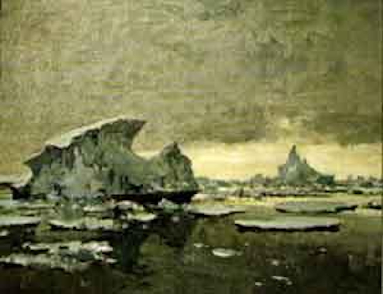 Icebergs at Base W off the Grahamland coast by Edward Seago