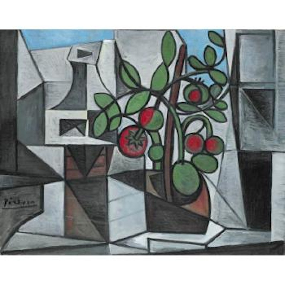 Carafe et plante de tomate by Pablo Picasso