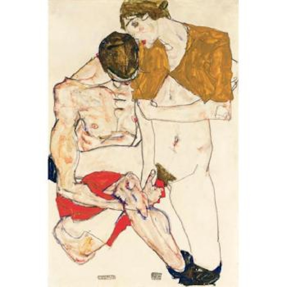 Lovers by Egon Schiele