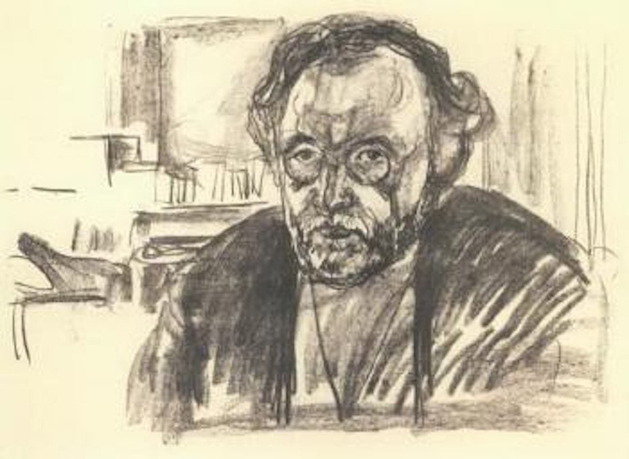 Self-portrait with beard by Edvard Munch