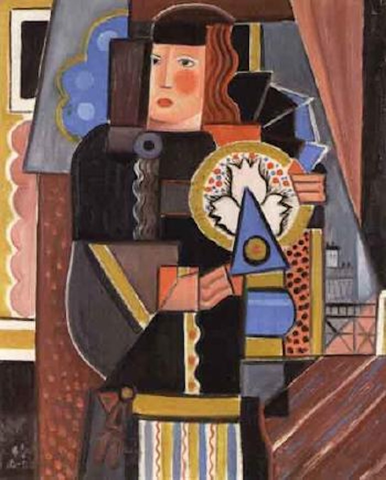 La femme et la vase au fleurs by Gosta Adrian-Nilsson