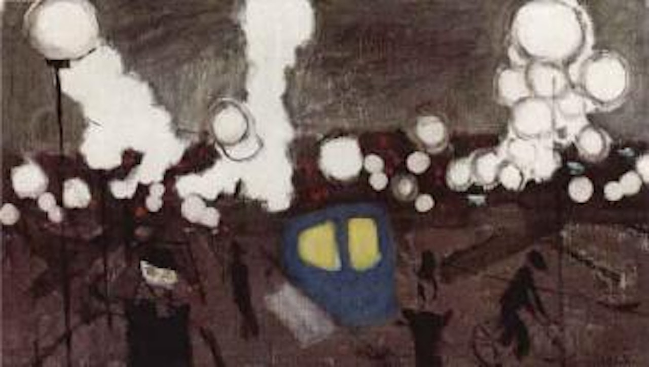 The blue tram car by Ragnar Sandberg