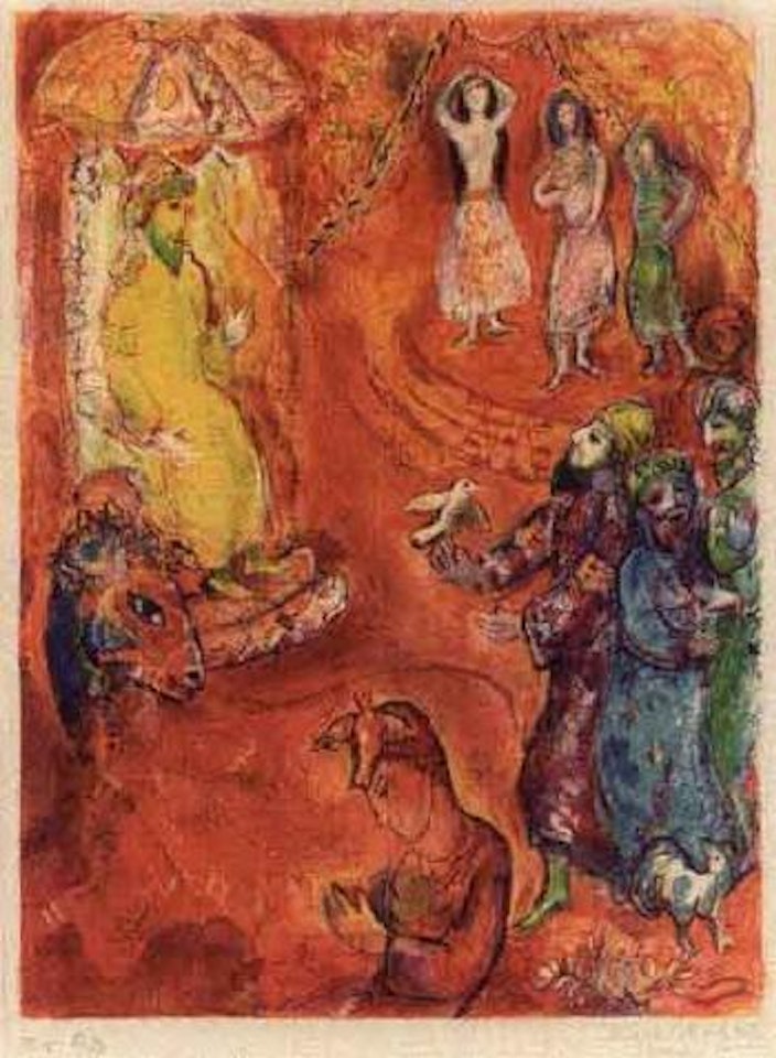 Now the King loved science and geometry - from Arabian Nights by Marc Chagall