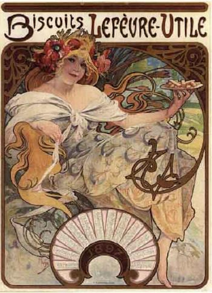 Biscuits lefavre-utile by Alphonse Mucha