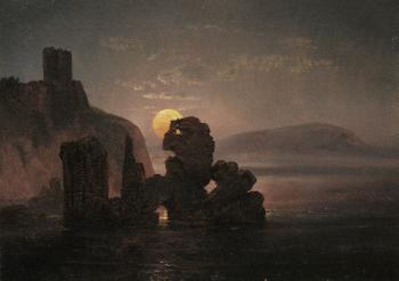 Ruins near Baia by Johan Christian Clausen Dahl