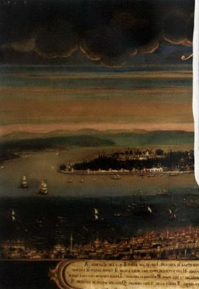 Panoramic view of Constantinople from the north by Italian School
