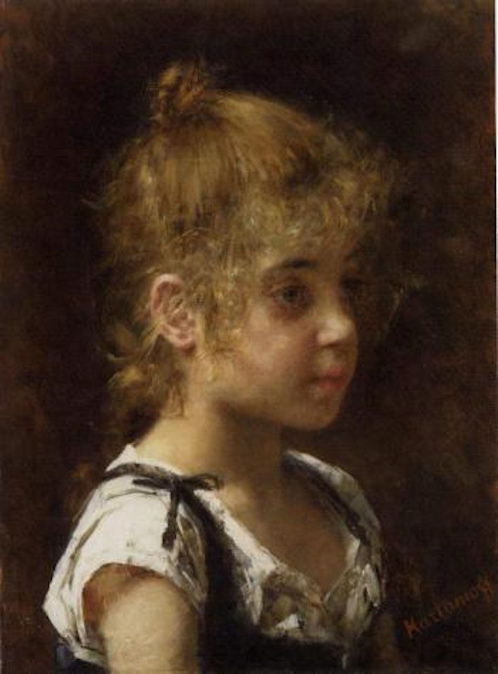 Portrait of a young girl by Alexei Harlamoff