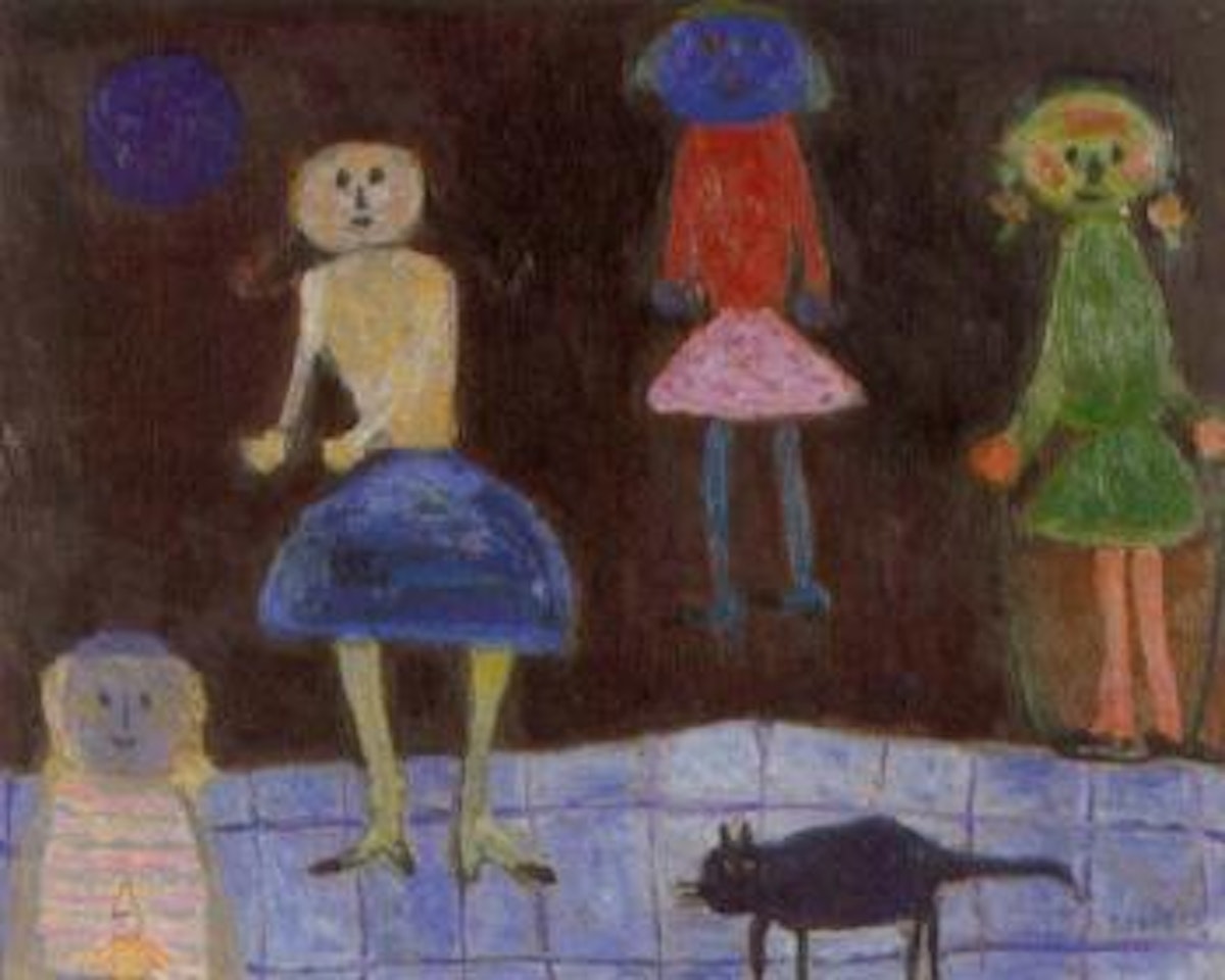 Children and cat by Jan Roede