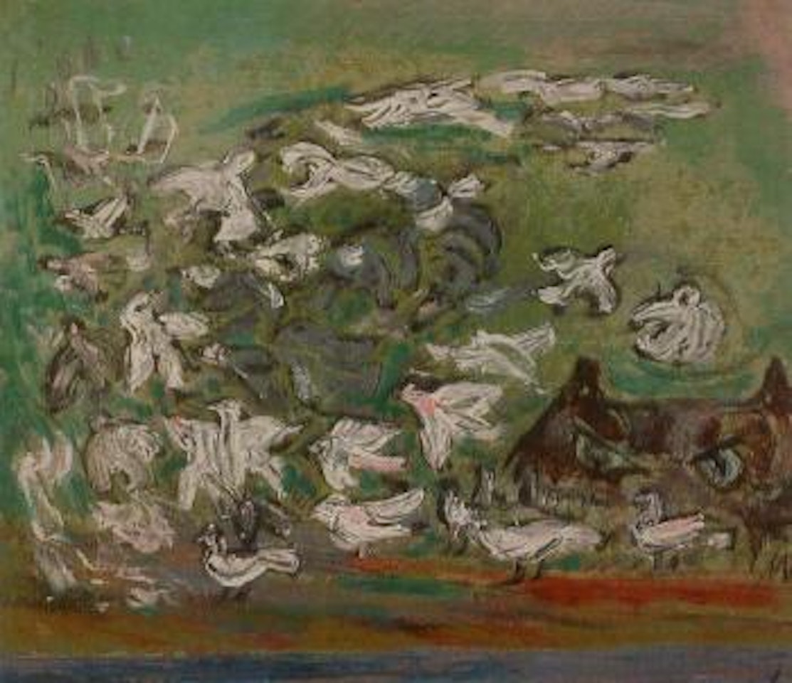 Startled doves by Asger Jorn