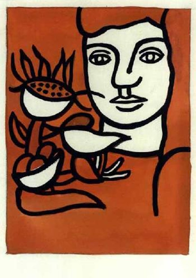La femme a la fleur by Fernand Leger